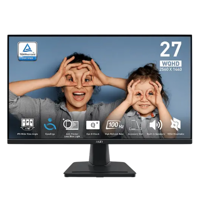 ECRAN MSI PRO  MP275Q -  27" - 100HZ 2K TUV CERTIFIED 2X SPEAKERS