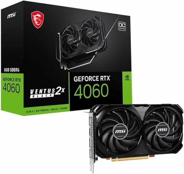 GPU MSI VENTUS RTX 4060  OC 08 GB  BLACK EDITION